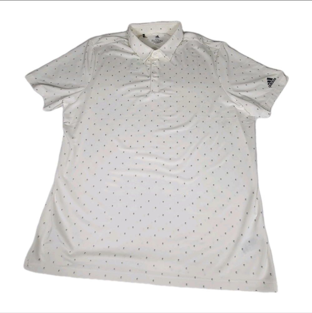 Adidas Ultimate365 Palm Printed Polo Size 2XL NWT Golf UPF Business Casual Work